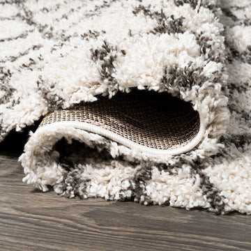 Algaida Moroccan Diamond Shag Area Rug